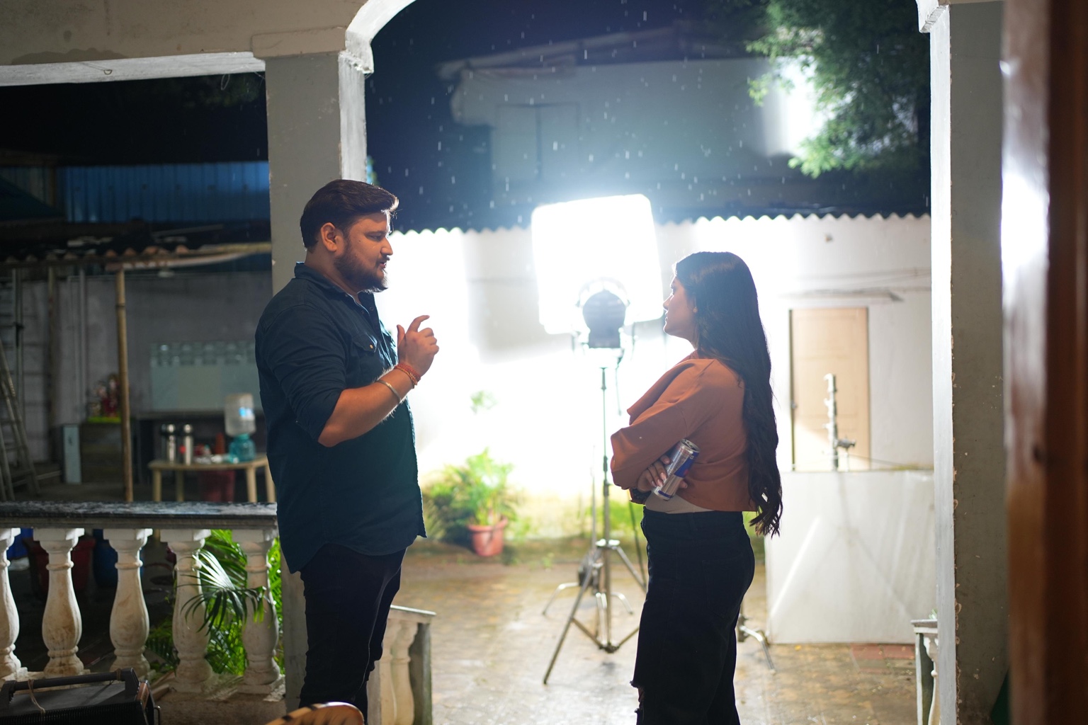 Aanchal Gandhi on the set of Anamika